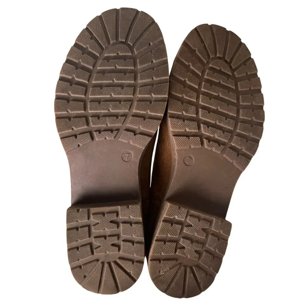 Bjorndal Brenna Chelsea Boots Brown Suede Booties Pull On Women’s Sz. 7 Comfort - Picture 12 of 16